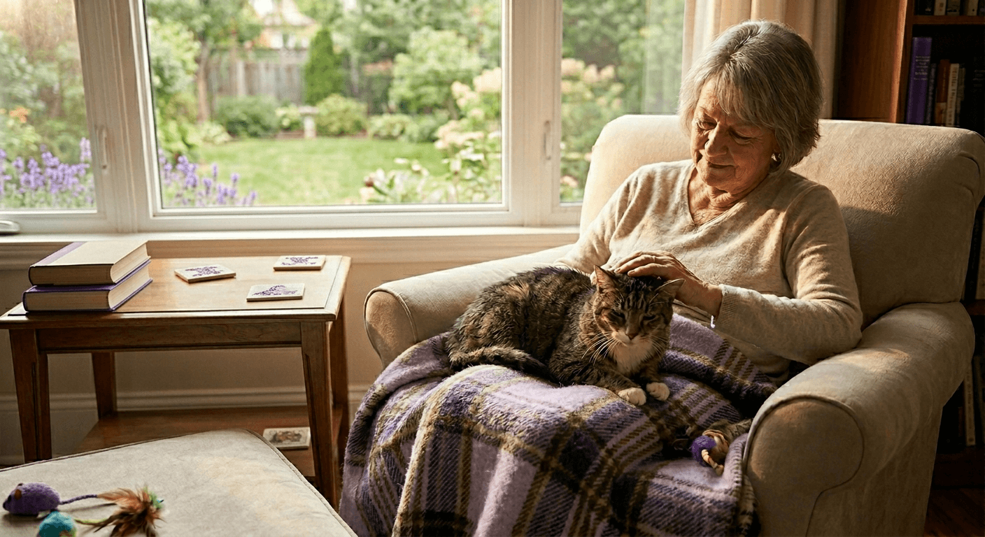 Famille d'accueil définitive à domicile avec un chat
